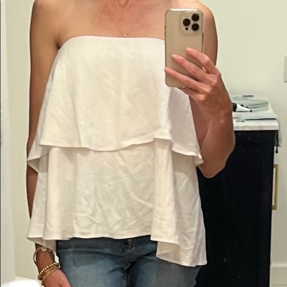 MLM Label strapless linen top